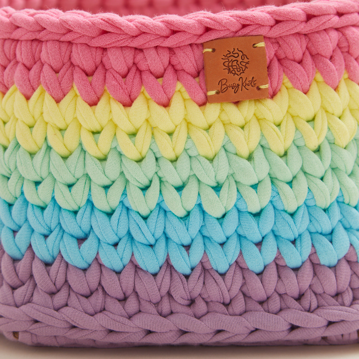 Crochet Pattern: Rainbow Storage Basket