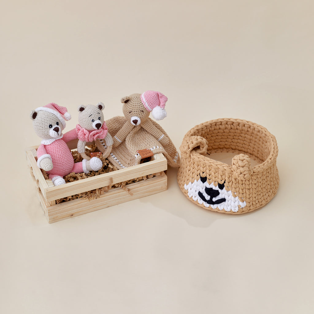 BELLA THE TEDDY CURATED TOYS AND BASKET SET (SET OF 4)