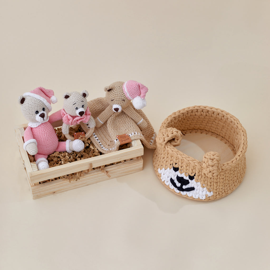BELLA THE TEDDY CURATED TOYS AND BASKET SET (SET OF 4)